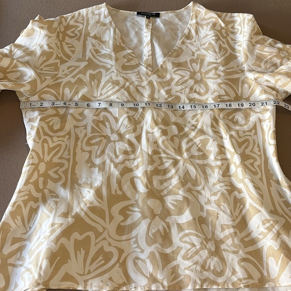 LAFAYETTE 148 NEW YORK Astley Light Garden Print Blouse - XL - Picture 6 of 11